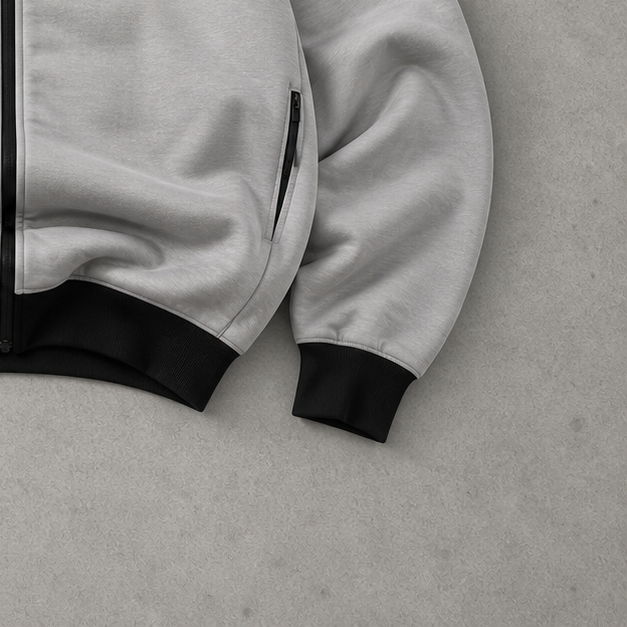 Adidas Fleece Jacket Schwarz, Grau Limited (S) Stitched Logo