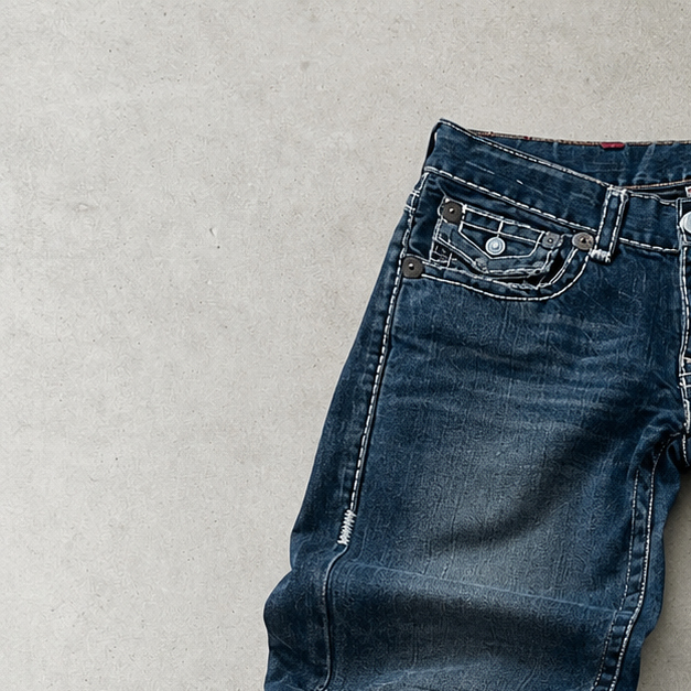 Y2K True Religion Jeans Marineblau Rare (M)