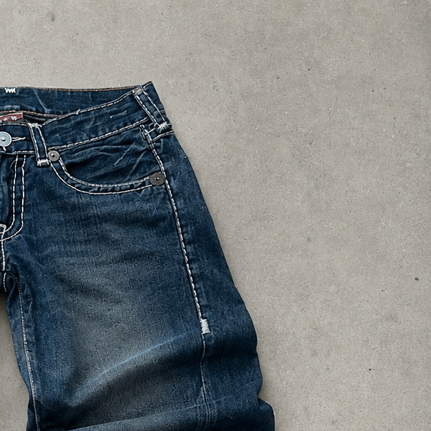 Y2K True Religion Jeans Marineblau Rare (M)