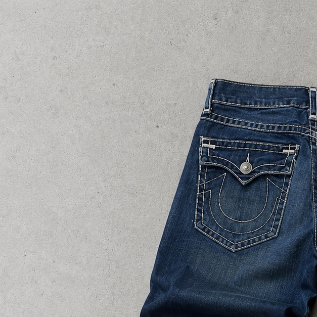Y2K True Religion Jeans Marineblau Rare (M)