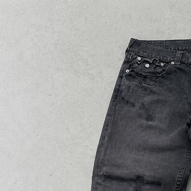 Y2K Vintage True Religion Baggy Jeans Grau, Braun Rare (M)