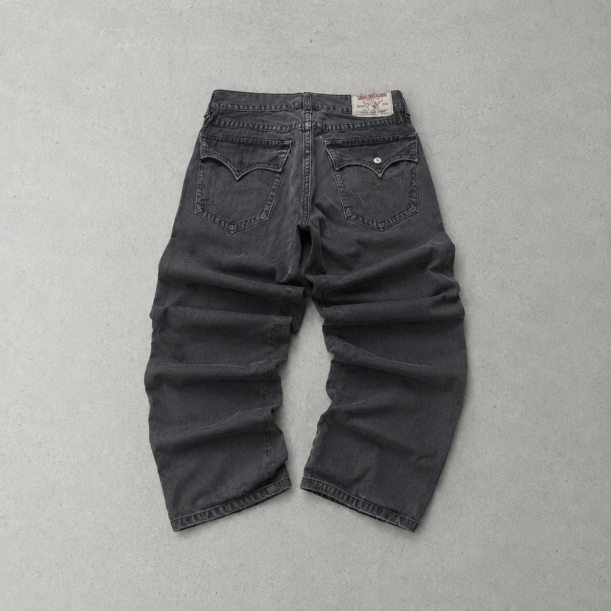Y2K Vintage True Religion Baggy Jeans Grau, Braun Rare (M)