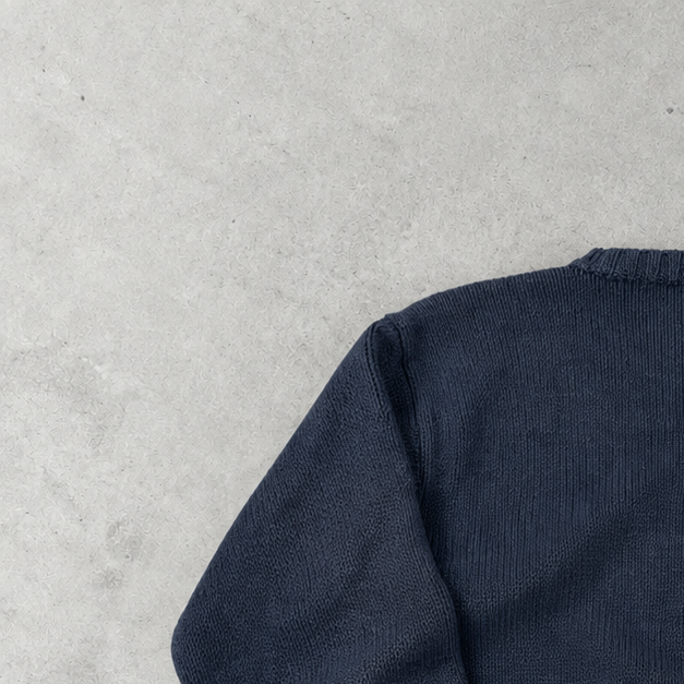 Ralph Lauren Sweater Marineblau Rare (L) Stitched Logo
