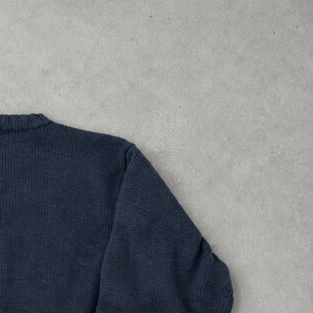 Ralph Lauren Sweater Marineblau Rare (L) Stitched Logo