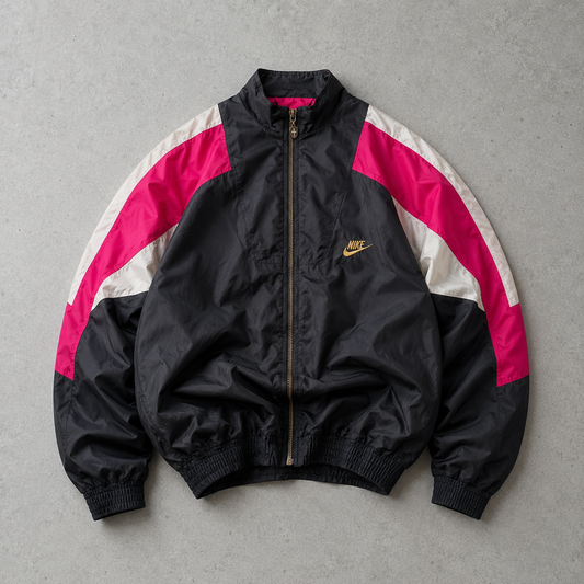 90s Vintage Nike Windbreaker Black, Pink Rare (M)