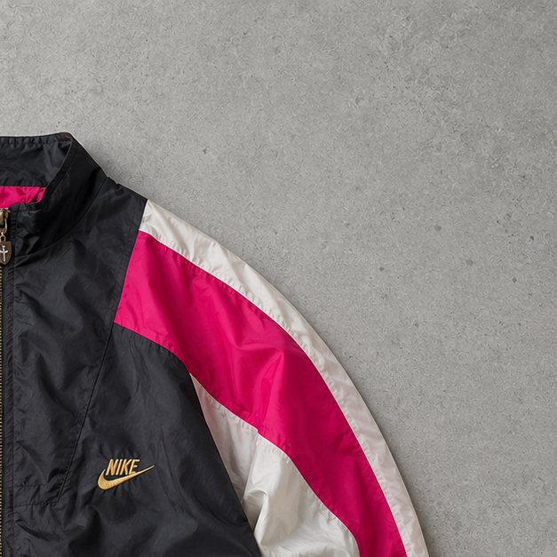 90s Vintage Nike Windbreaker Black, Pink Rare (M)
