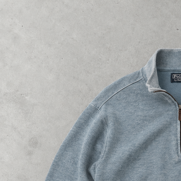 Ralph Lauren Half-Zip Sweater Hellblau Rare (L)