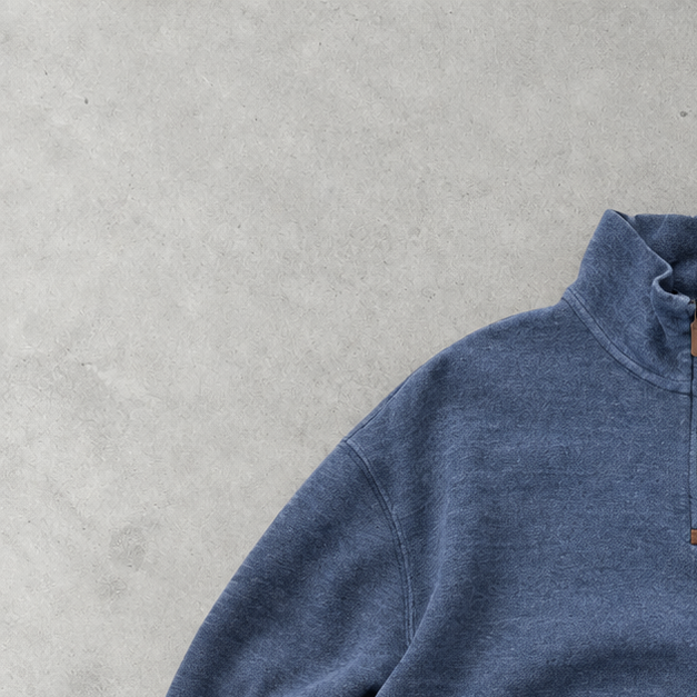 Polo Ralph Lauren Half-Zip Sweater Blau Rare (L) Stitched Logo