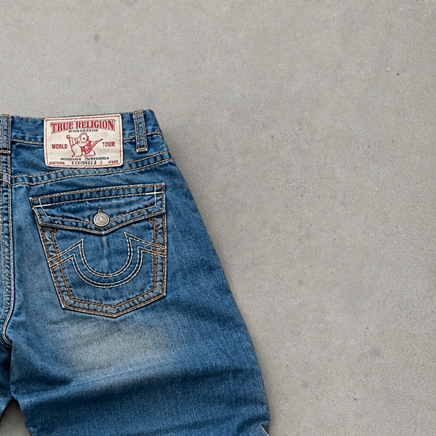 Y2K True Religion Jeans Blau, Hellblau Rare (S)
