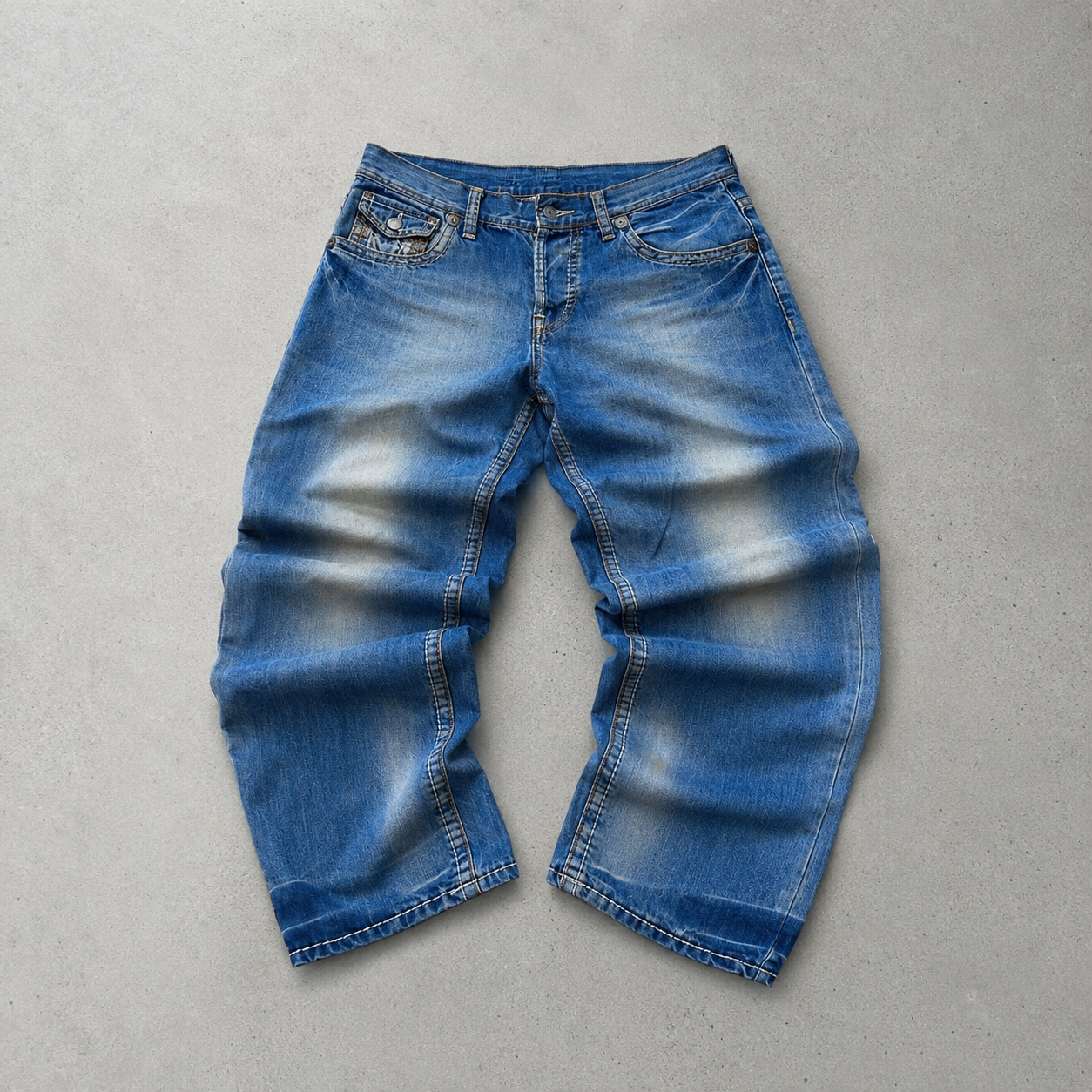 Y2K True Religion Jeans Blau, Hellblau Rare (S)
