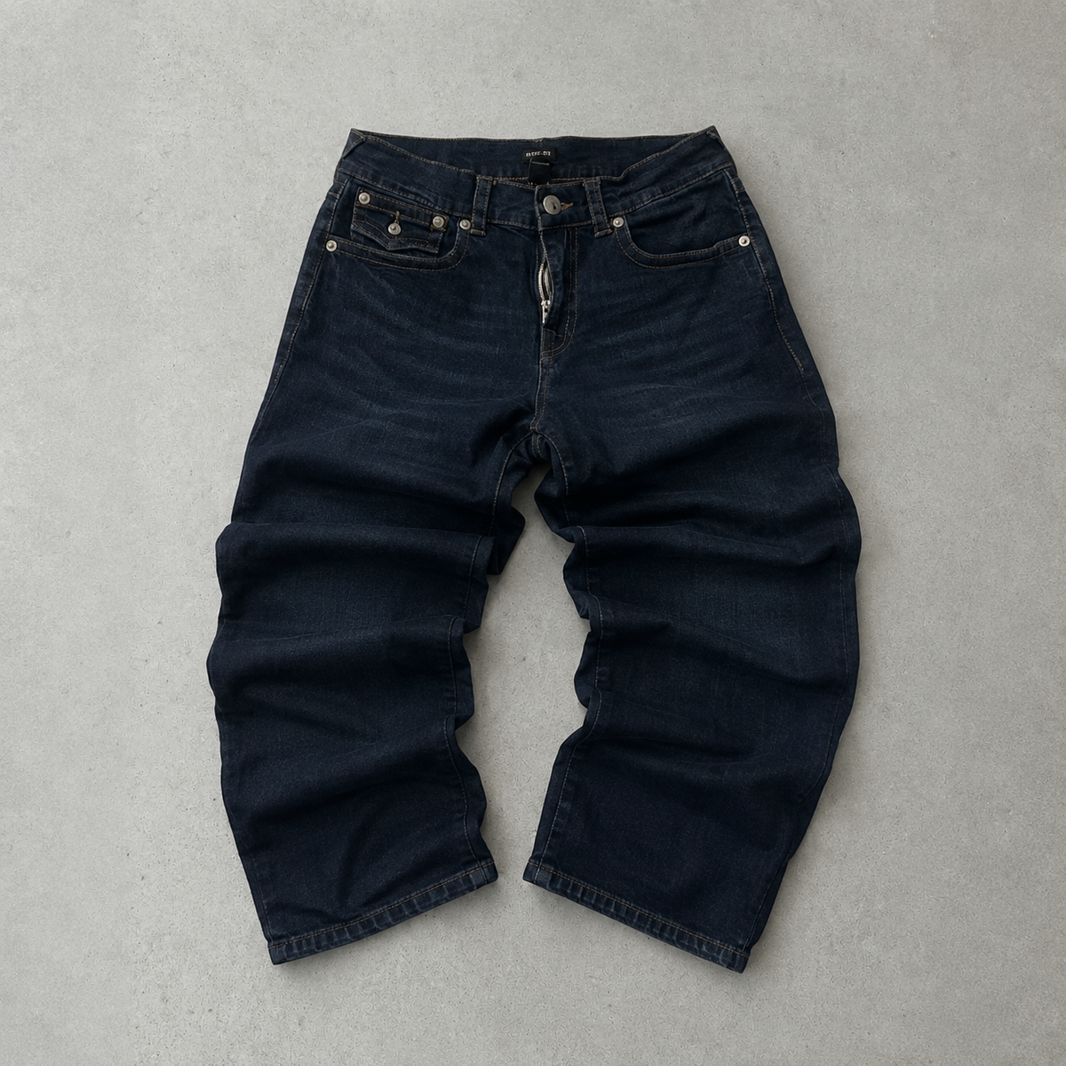 Y2K True Religion Ricky Straight Fit Jeans Marineblau Rare (W32 | DE 48)