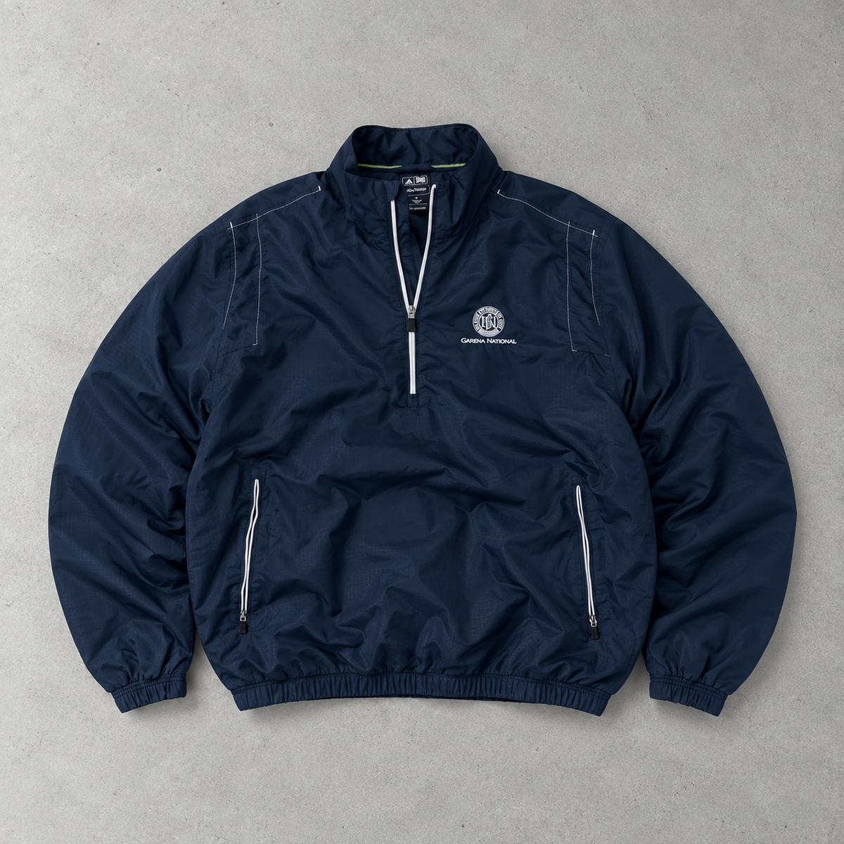 adidas Windbreaker Marineblau Rare Stitched Logo (XL)