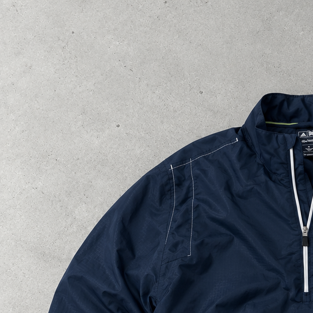 adidas Windbreaker Marineblau Rare Stitched Logo (XL)