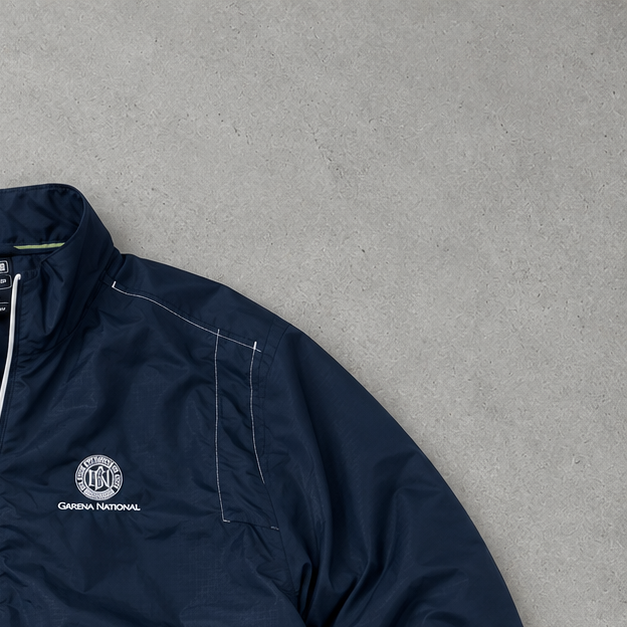 adidas Windbreaker Marineblau Rare Stitched Logo (XL)