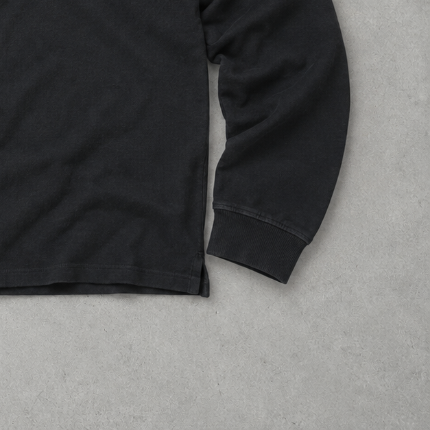 Ralph Lauren Half-Zip Sweater Schwarz Rare (XL) Stitched Logo