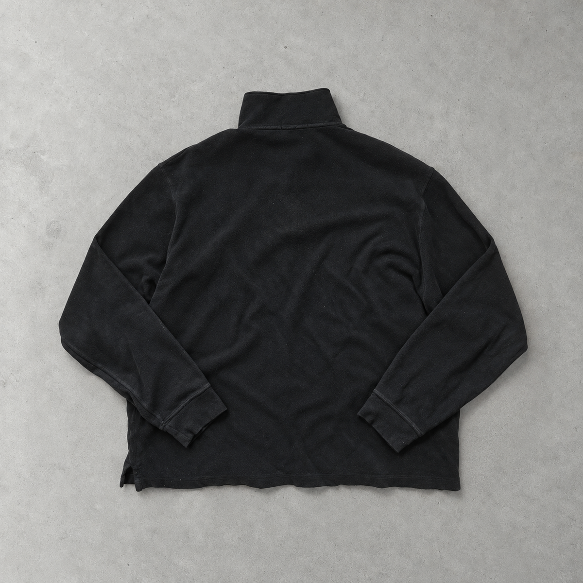 Ralph Lauren Half-Zip Sweater Schwarz Rare (XL) Stitched Logo