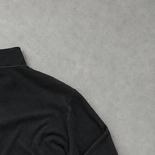 Ralph Lauren Half-Zip Sweater Schwarz Rare (XL) Stitched Logo
