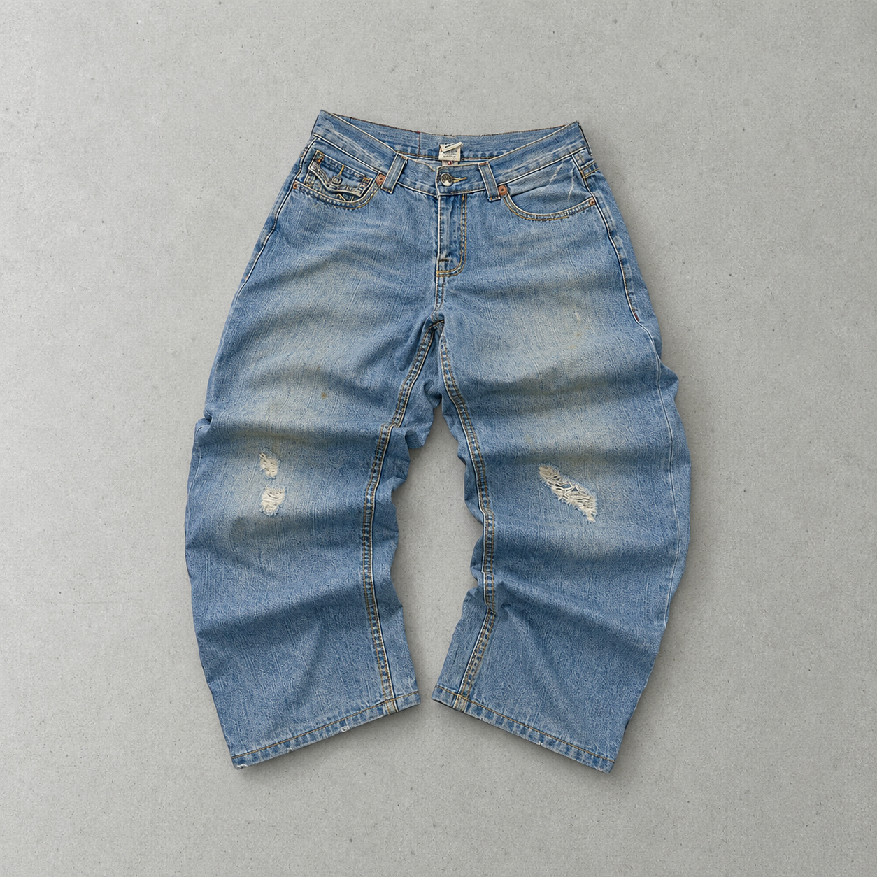 Y2K True Religion Jeans Blau, Weiß Rare (W34 | DE 50)
