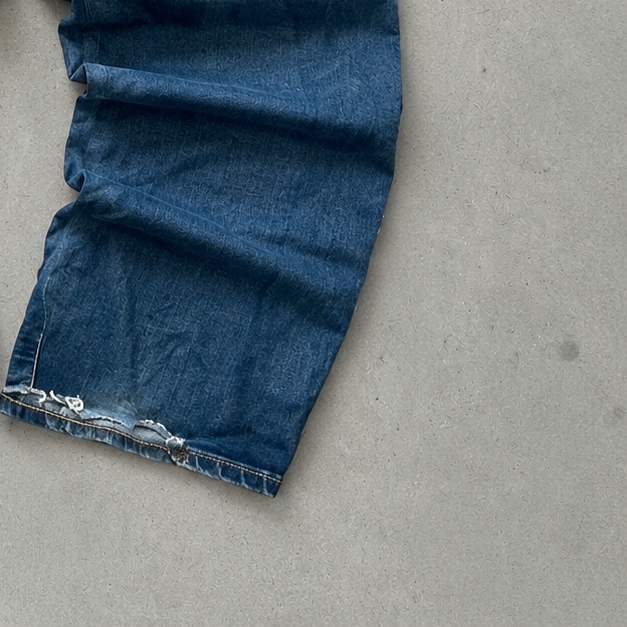 Armani Jeans Blau, Marineblau Rare Stitched Logo (M)