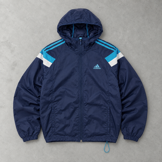 Y2K adidas Jacket Marineblau Limited Stitched Logo (M)