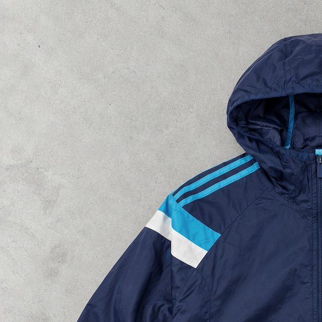 Y2K adidas Jacket Marineblau Limited Stitched Logo (M)
