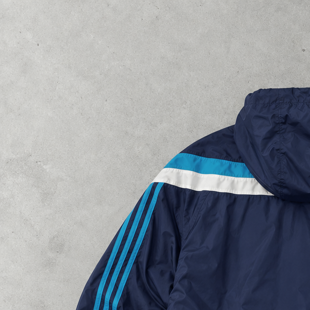 Y2K adidas Jacket Marineblau Limited Stitched Logo (M)