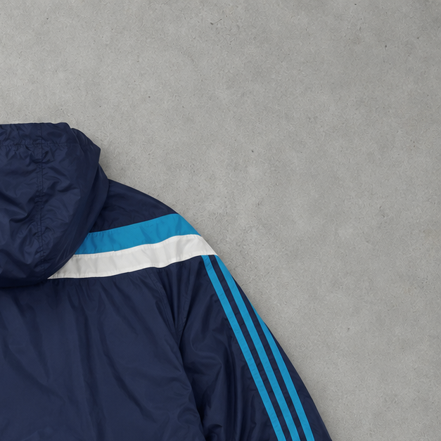 Y2K adidas Jacket Marineblau Limited Stitched Logo (M)