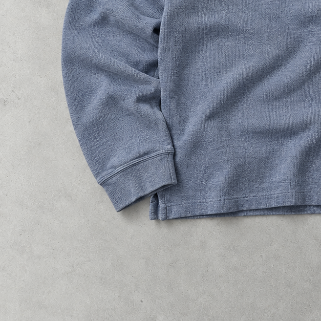 Ralph Lauren Half-Zip Sweater Hellblau Rare (XL) Stitched Logo