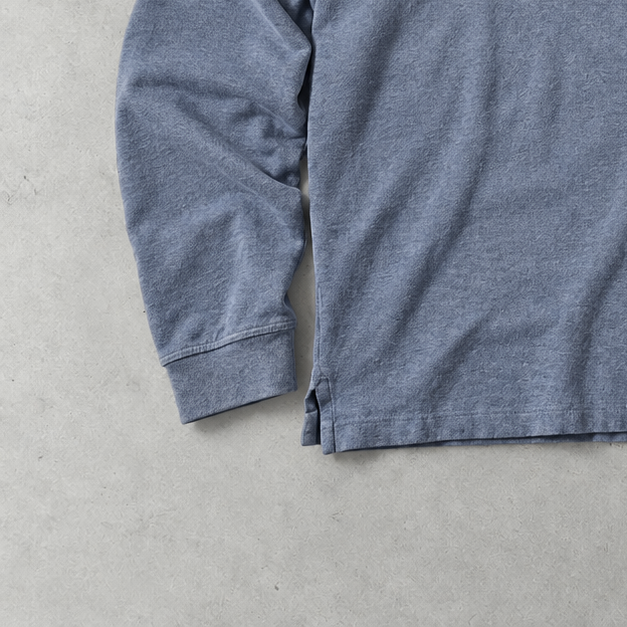 Ralph Lauren Half-Zip Sweater Hellblau Rare (XL) Stitched Logo