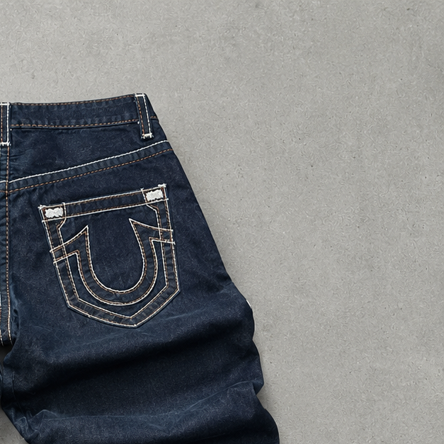 True Religion Jeans Marineblau, Blau Rare (L)