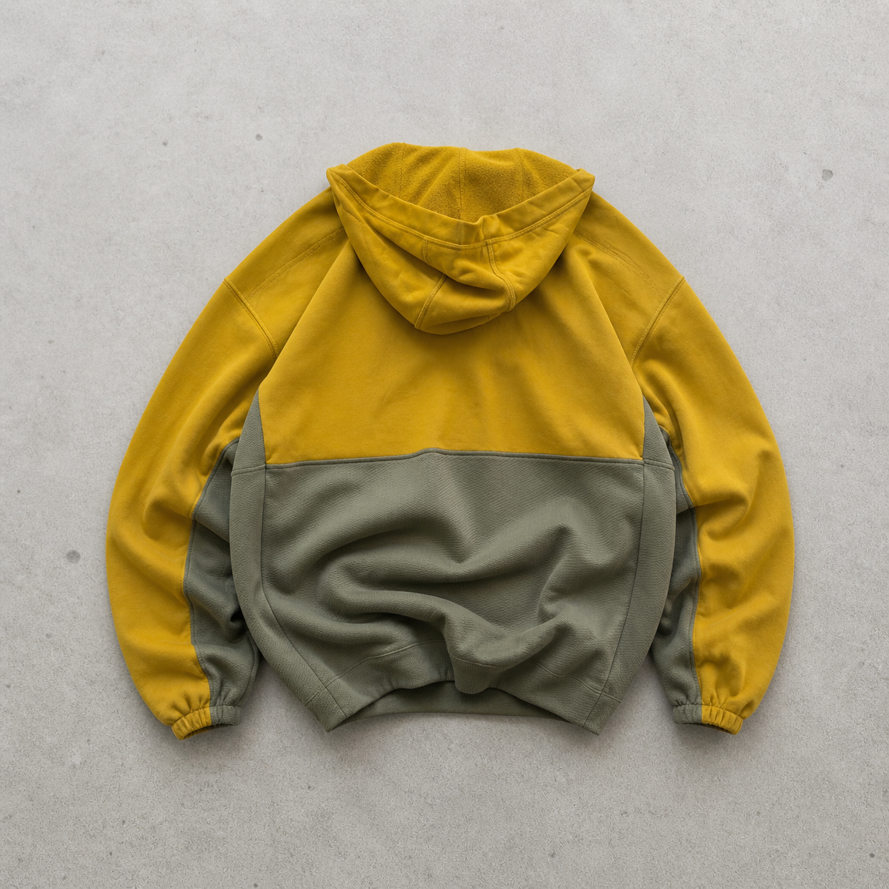 Adidas Fleece Jacket Senffarben Rare (M) Stitched Logo