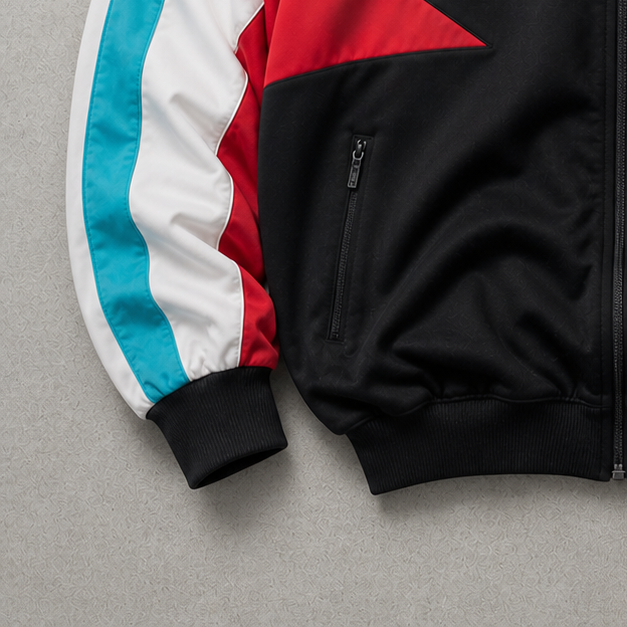 90s Adidas Vest Rot, Bunt Rare (M) Stitched Logo