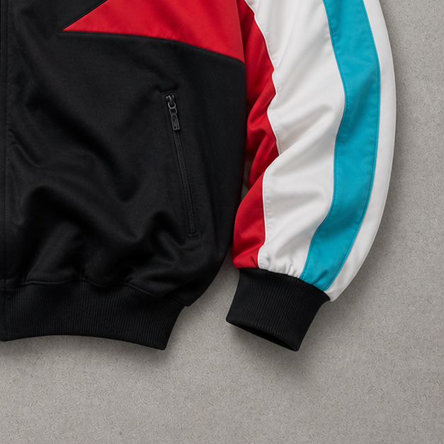 90s Adidas Vest Rot, Bunt Rare (M) Stitched Logo