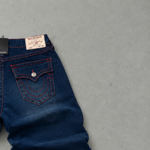 True Religion Jeans Marineblau, Rot Rare (S)