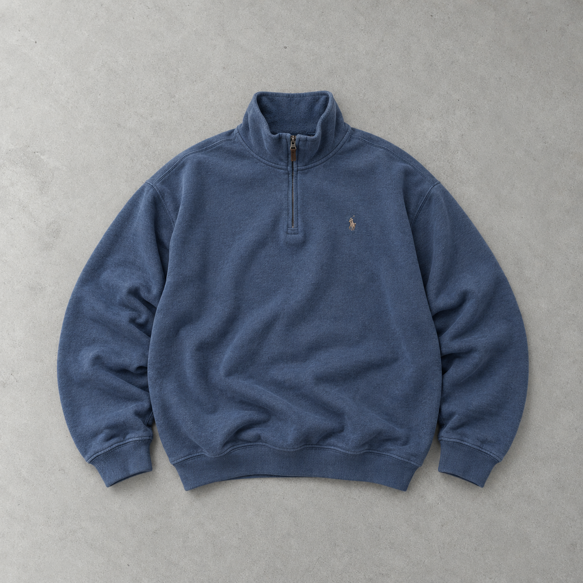 Ralph Lauren Half-Zip Sweater Blau Rare (XXL)