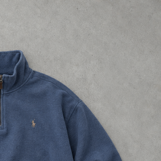 Ralph Lauren Half-Zip Sweater Blau Rare (XXL)