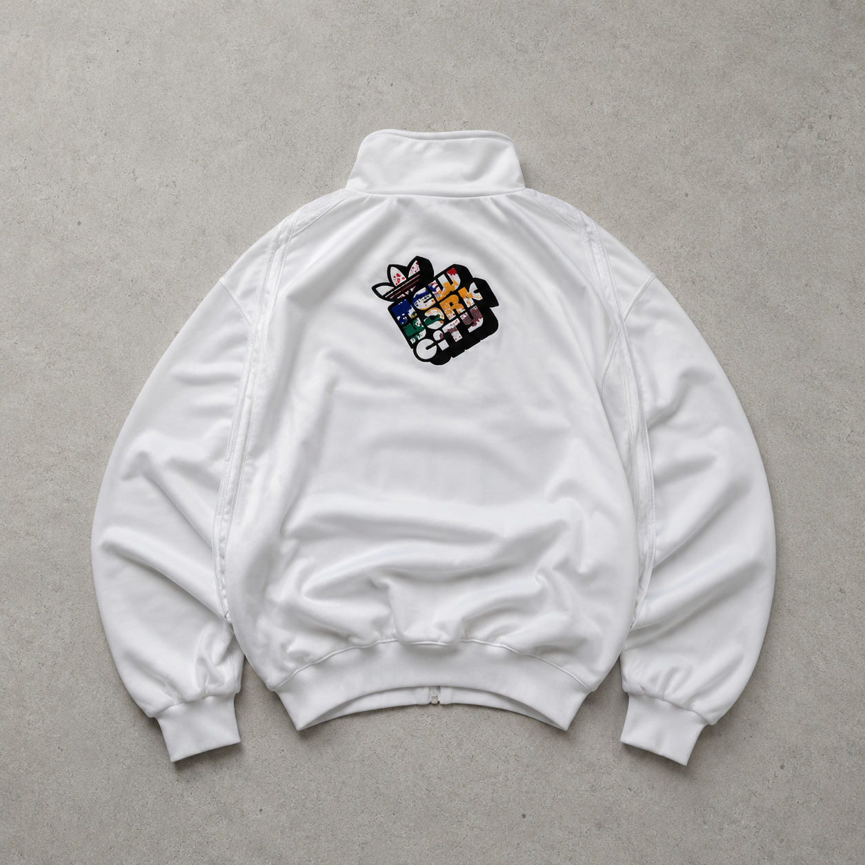 Adidas Track Jacket Weiß Rare (M) Stitched Logo