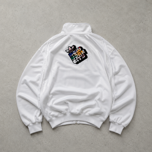 Adidas Track Jacket Weiß Rare (M) Stitched Logo