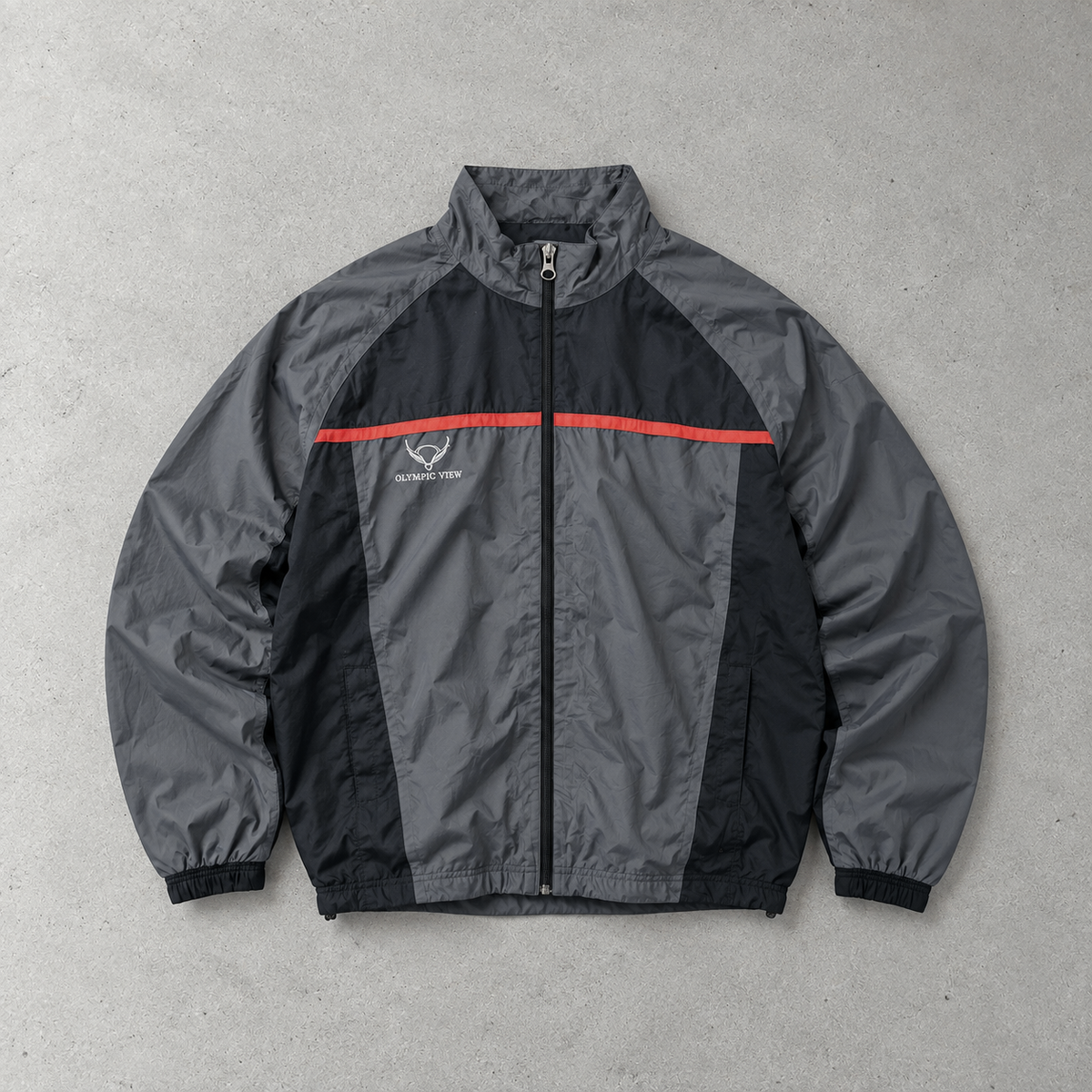 adidas Windbreaker Schwarz, Grau Rare (XXL)