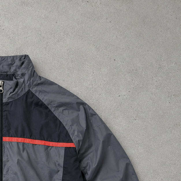 adidas Windbreaker Schwarz, Grau Rare (XXL)