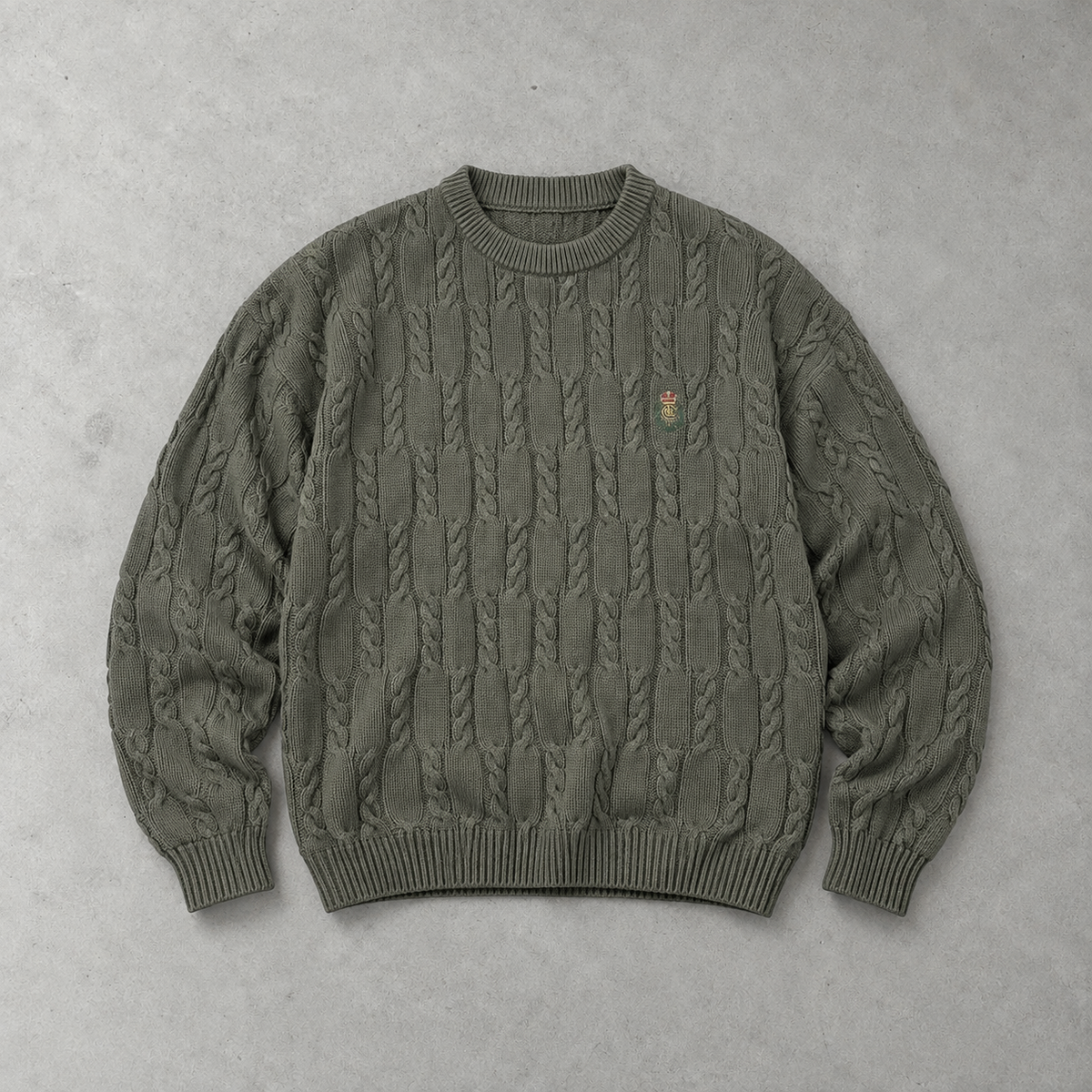 Ralph Lauren Sweater Khaki Rare (L) Stitched Logo