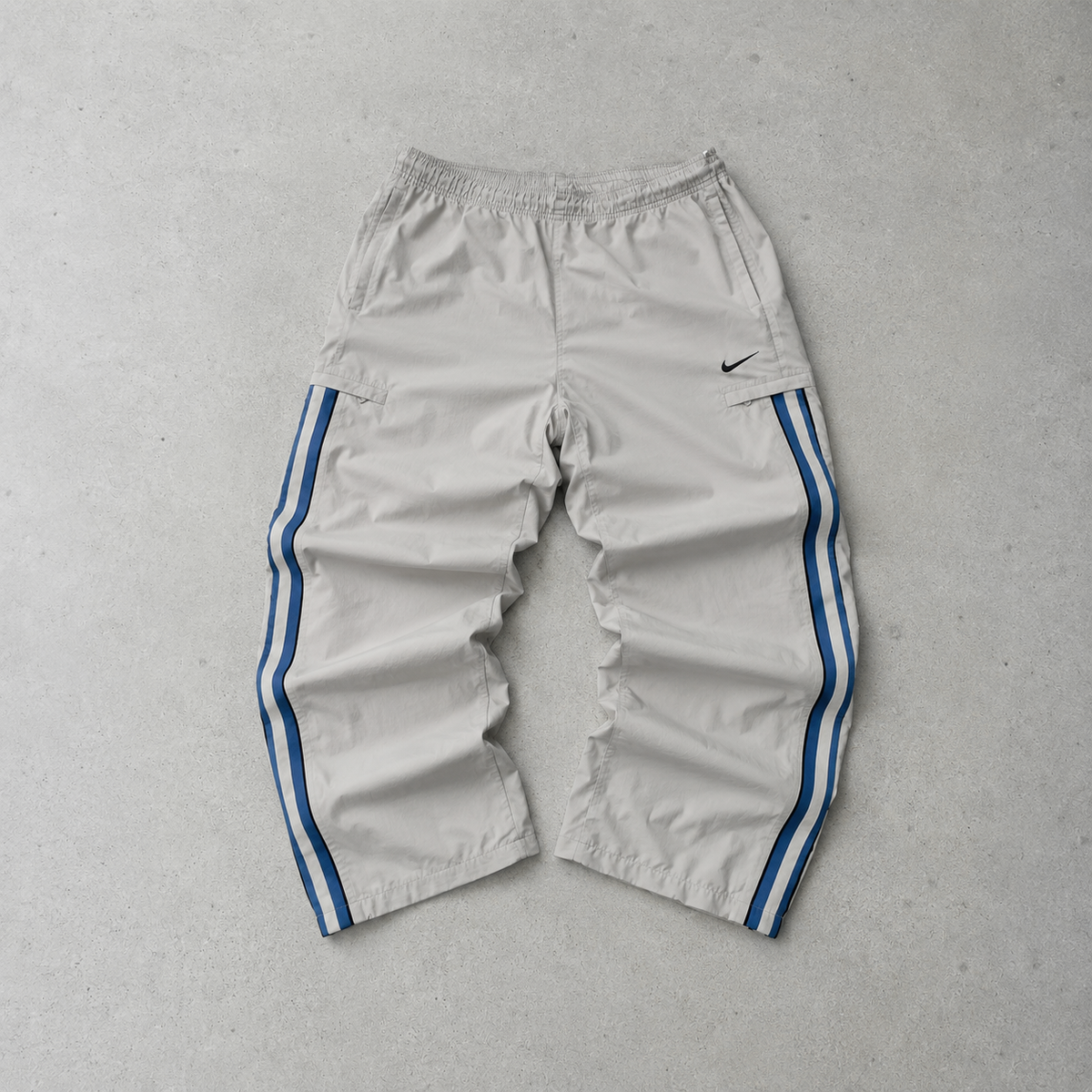 90s Nike Track Pants Grau, Blau Rare (Size XL)
