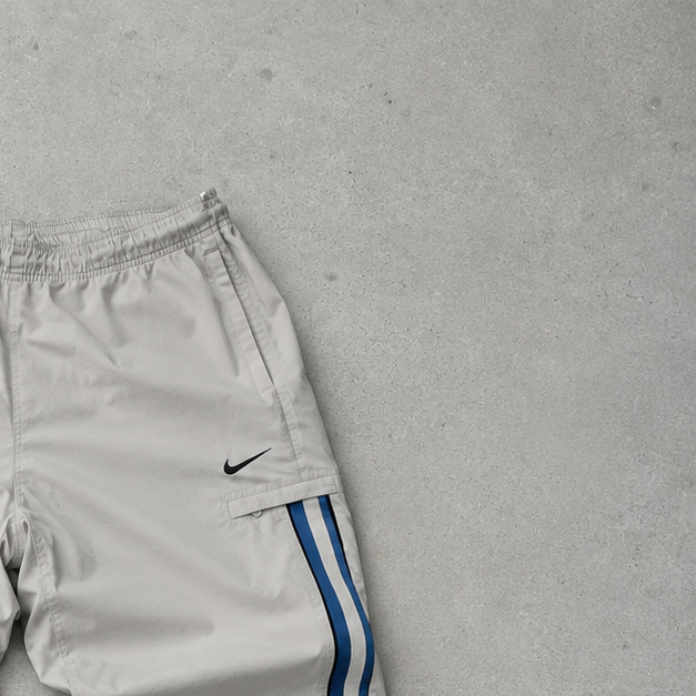 90s Nike Track Pants Grau, Blau Rare (Size XL)