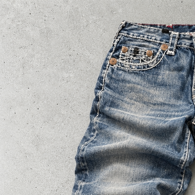 True Religion Jeans Blue Limited Stitched Logo (W32 | DE 48)