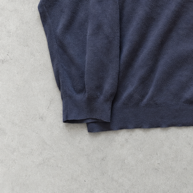 Y2K Ralph Lauren V-Neck Sweater Marineblau, Blau Rare (XL) Stitched Logo