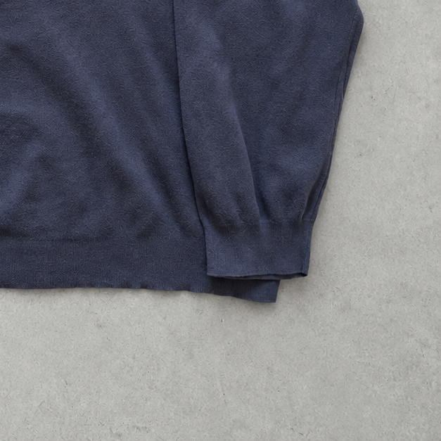 Y2K Ralph Lauren V-Neck Sweater Marineblau, Blau Rare (XL) Stitched Logo