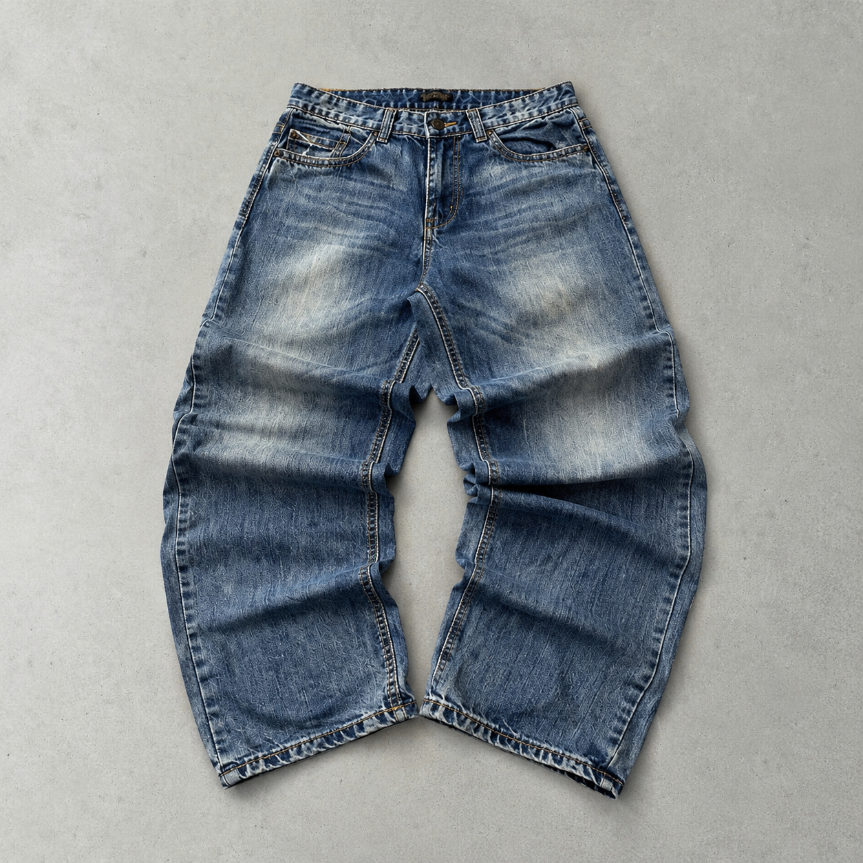 Y2K Emporio Armani Jeans Blau Rare Stitched Logo (M)