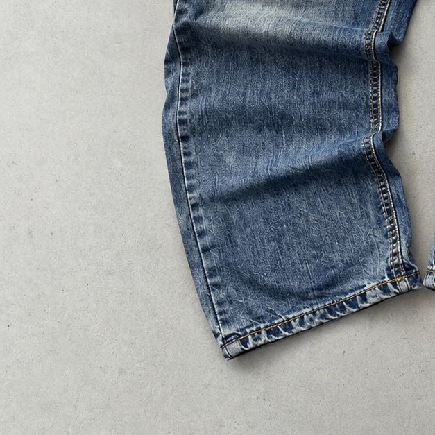 Y2K Emporio Armani Jeans Blau Rare Stitched Logo (M)