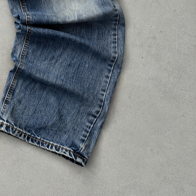 Y2K Emporio Armani Jeans Blau Rare Stitched Logo (M)