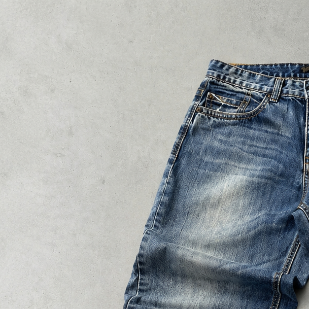 Y2K Emporio Armani Jeans Blau Rare Stitched Logo (M)